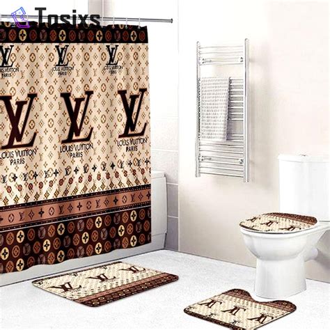 louis vuitton shower curtain set|Louis Vuitton bathroom accessories.